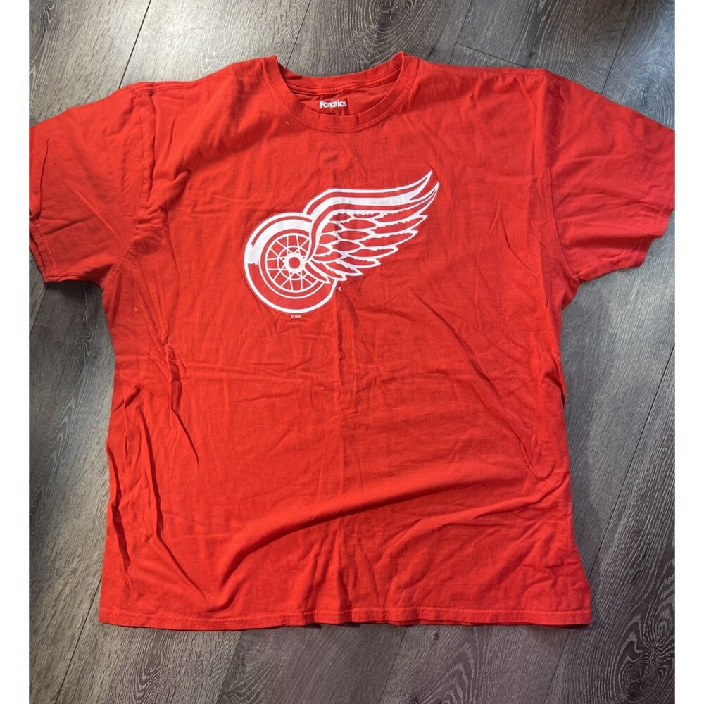 Fanatics Hockey Detroit Red Wings NHL T-Shirt Red & White Sz 3XL
